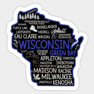 Green Bay Wisconsin cute Osseo, Kenosha, Racine, Appleton, Waukesha, Eau Claire Sticker